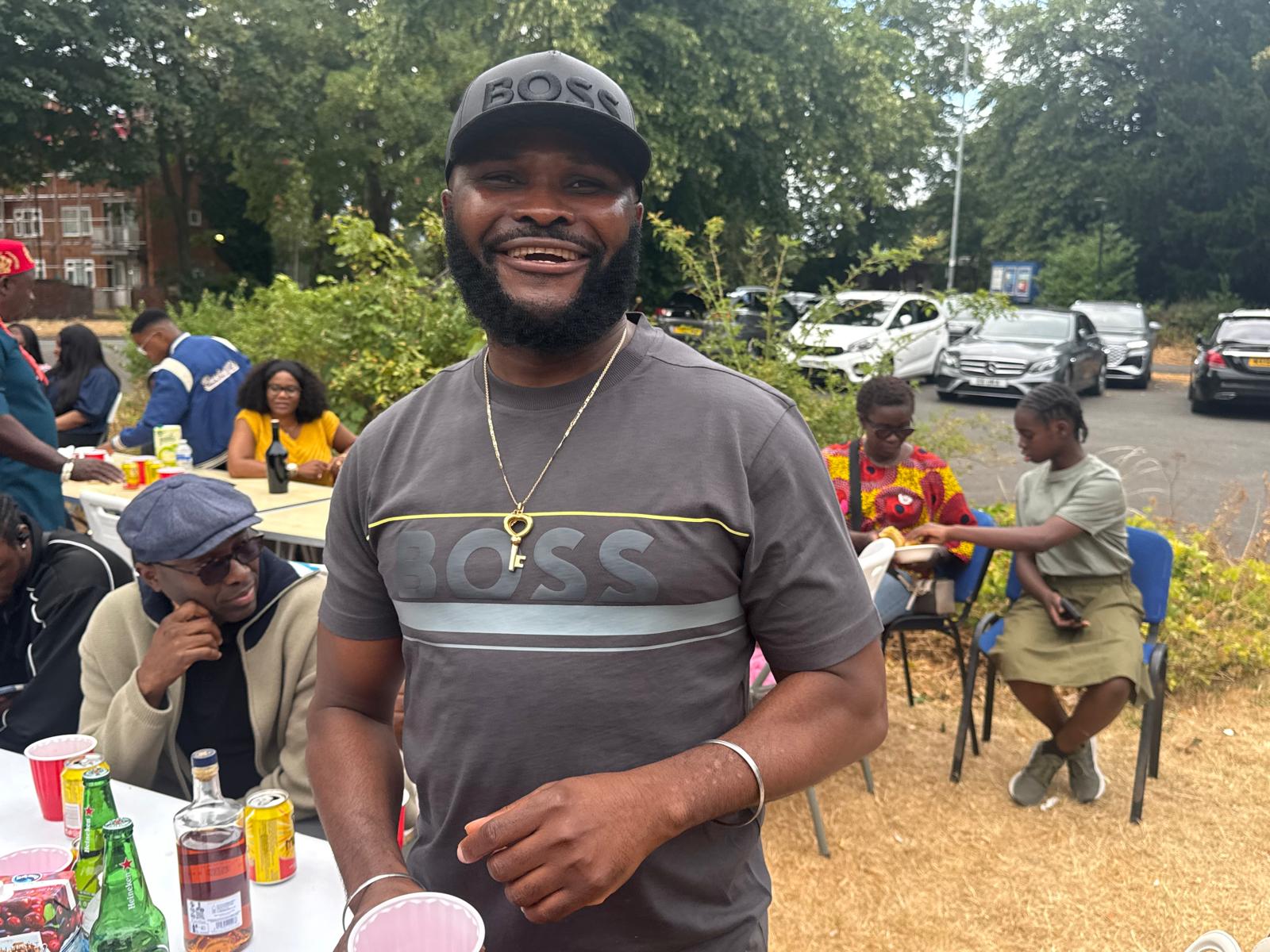 A guest enjoying the AUF family fun day
